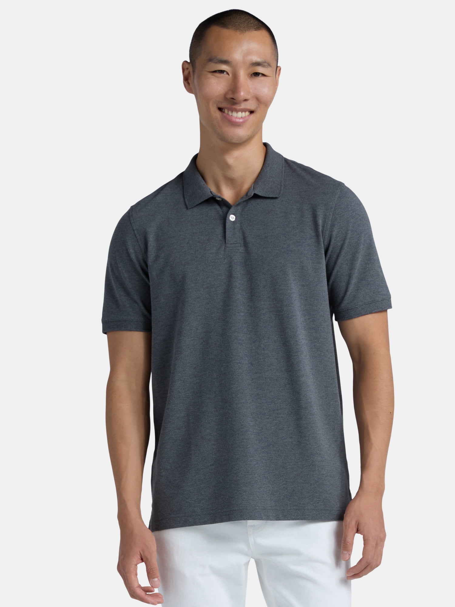 George Men's & Big Men's Active Fit 2-Pack Pique Polo Shirt, Sizes XS-3XL
