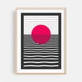 thumbnail image 2 of Red Sunset Waves - Illustration Abstract Geometric Minimalist Line Art Waves Modern Art Pop Art Unframed Wall Art Print 6 x 8 inches, 2 of 16