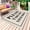 Beige Black, variant on White Letter Outdoor Rug 4x6 Ft - Reversible Patio Rug Outdoor Camping Rugs, Modern Minimalist White Text Striped Washable Indoor Outdoor Area Rugs, Non-Slip Outdoor Carpet Runner for Deck/Porch
