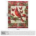 thumbnail image 4 of BCIIG  Cardinals Blanket Red Birds Throw Blanket Plush Blankets Bedding for Valentine's Day Christmas Day Soft Sofa Decor  White, 4 of 6