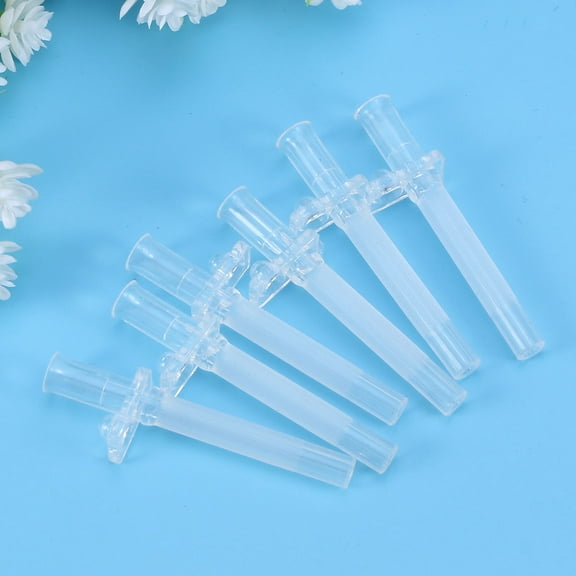 Milisten 6Pcs Universal Reusable Silicone Straws Water Bottle Nozzles Smooth Design White