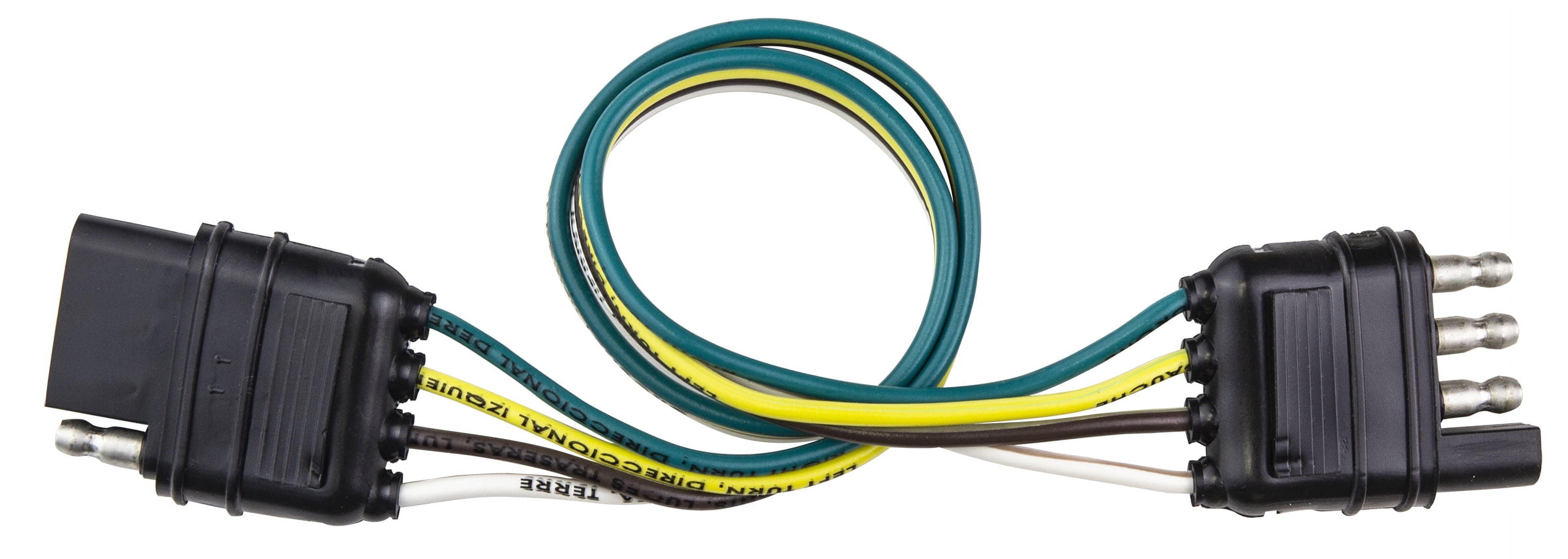 (2 pack) Hopkins Towing Solutions 4 Flat to 4 Flat Connector Extension - 18 inch, 48185