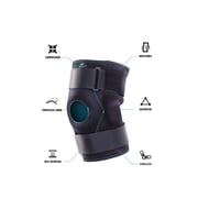 donjoy advantage stabilized hinged knee wrap, black