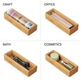 thumbnail image 6 of mDesign Wooden Bamboo Office Drawer Organizer Box Tray - 6 Pack - Natural Wood, 6 of 8