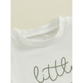 thumbnail image 6 of Bslissey Toddler Baby Boys Summer Clothes Contrast Color Short Sleeve Letter Print T-shirt + Elastic Waist Shorts 2Pcs Outfits Infant Casual Short Pants Sets 0-3 Years, 6 of 9