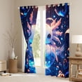 thumbnail image 3 of Homewish Kawaii Salamander Axolotl Black Out Curtains,Magic Animal Curtains Pack of 2 (42x63 Each),Pink Blue Bedroom Curtains For Children,Breathable Home Decor, 3 of 6