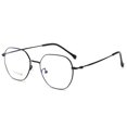 thumbnail image 2 of Espejo plano ultraligero de gafas retro poligonales de tendencia de moda, hecho de titanio, lámina y resina, 2 of 6