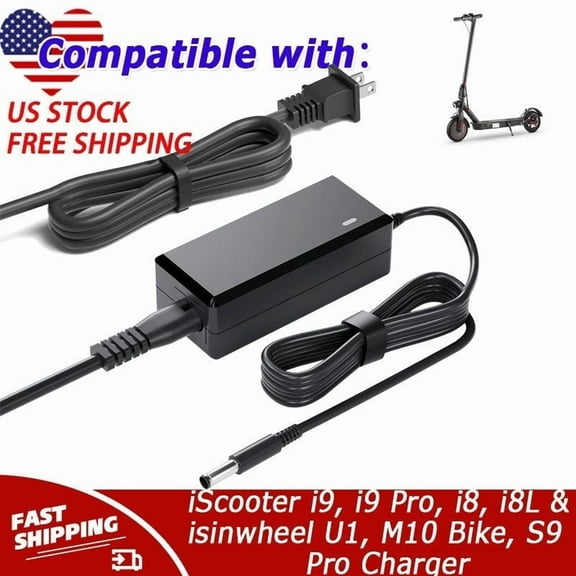 42V 2A Charger Compatible with iScooter i9, i9 Pro, i8, i8L & isinwheel U1, M10, S9 Pro