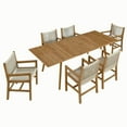 thumbnail image 6 of Modway Vienna 7-Piece Outdoor Patio Teak and Rope Dining Set with Armchairs in Natural Natural, 6 of 10
