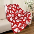 thumbnail image 2 of Yibo Pink Floral Blanket Flannel Soft and Comfortable Anti-static Bed Sofa Blanket, 2 of 8