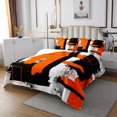 thumbnail image 2 of Erosebridal Ensemble de Couvre-Lit à Éclaboussures d'Encre Abstrait Orange Très Grand, Ensemble de Literie Géométrie Géométrique Moderne, Ensembles de Couvre-Lit Art Abstrait Moderne Taille Très Grand, Décoration de Chambre Ultra Douce, 3 Pcs, 2 of 6