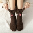 thumbnail image 6 of Women Winter Fuzzy Slipper Socks Cartoon Ears Warm Sleeping Hosiery, 6 of 9