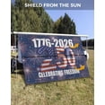 thumbnail image 3 of 4th of July RV Awning Sun Shade Screen 9'X15.3' 250th Celebrating Freedom Mesh Sunscreen Patriotic Star Fireworks Awning Shade Screen with Zipper UV Blocker Completed Kits for RV Motorhome Camper, 3 of 7