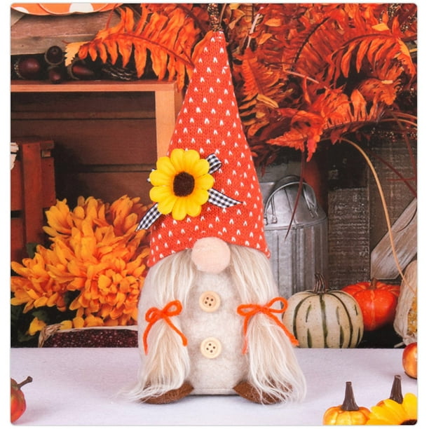 Adornos de flores de verano, muñeco sin rostro, adornos de gnomo enano Rodolfo, regalos de Pascua, adornos de muñeco.