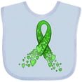 thumbnail image 3 of Inktastic Mental Health Awareness Ribbon with Green Hearts Boys or Girls Baby Bib, 3 of 4