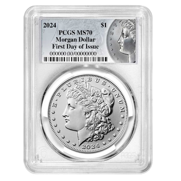 2024 $1 Morgan Silver Dollar PCGS MS70 FDOI Morgan Label