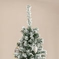 thumbnail image 2 of Christmas Trees HOMCOM 7.5' Tall Unlit Snow-Flocked Slim Artificial Christmas Tree with Realistic Branches and 738 Tips,Artificial Christmas Trees, 2 of 9