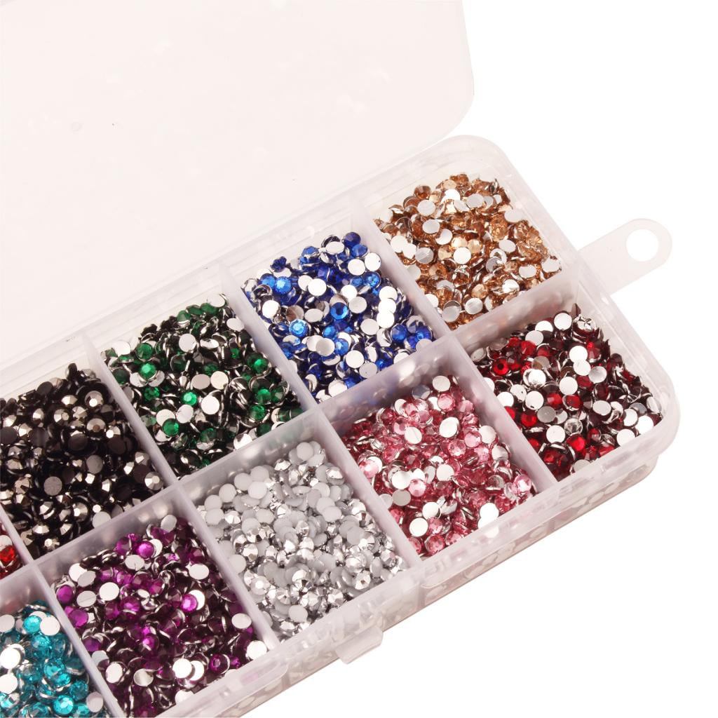 Drehdy 900pcs Gems Acrylic Flatback Rhinestones Gemstone Embellishments, 9 Shapes, Muticolor Crystal Gems 6-13 mm for DIY Craft