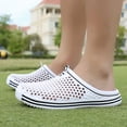 thumbnail image 6 of Mens Slippers,Couples Solid Color Bag Toe Breathable Non- Slippers for Outdoor Indoor,Slippers for Men,White,7.5, 6 of 9