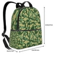 thumbnail image 4 of Lsque Crayfish Army Pattern Backpack – School Travel Canvas Daypack with Ergonomic Padded Straps, Multiple Compartments & Leather Handle, 4 of 5