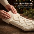 thumbnail image 3 of Unique Bargains Durable Luxurious Cable-Knit Christmas Stocking White 18", 3 of 5