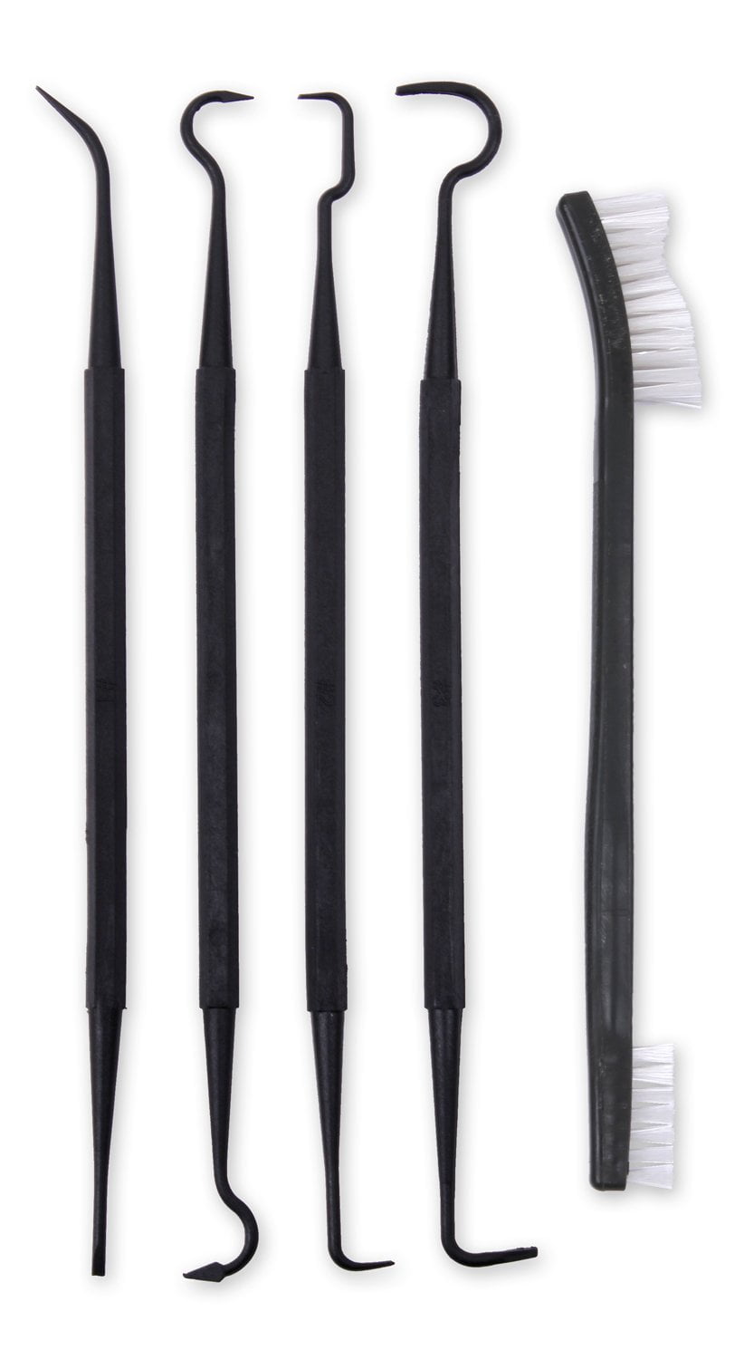 4pcs Black Gun Cleaning Kit Shotgun Rifle Tube Cleaner Hook Brush Picks 