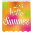 thumbnail image 3 of Ambesonne Saying Shower Curtain, Abstract Colorful Summer, 69"Wx84"L, Hot Pink Marigold, 3 of 3