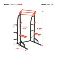 thumbnail image 2 of Sunny Health & Fitness Power Zone Half Rack Heavy Duty Performance Power Cage with 455 KG (1000 LB) Weight Capacity – SF-XF9933, 2 of 9