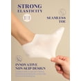 thumbnail image 4 of HUGH UGOLI Women Bamboo No Show Socks | Non Slip Invisible Liner Socks | Soft, Thin & Seamless Low Cut Socks | White | Shoe Size 9-12 | 6 Pairs, 4 of 7