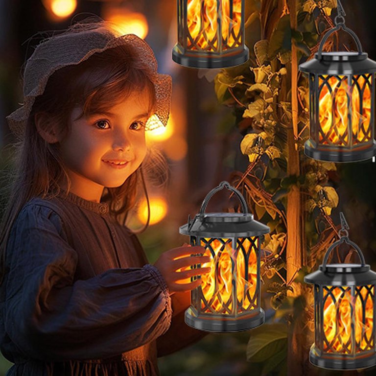 Solar Lanterns Outdoor Waterproof Hanging Solar Lantern Lights, 1