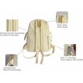 thumbnail image 4 of Mochila de gran capacidad para niñas, con un bonito colgante (blanca), 4 of 5