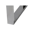 thumbnail image 2 of Armen Living Amanda Contemporary Dining Bench in Gray Faux Leather and Chrome Finish, 2 of 3