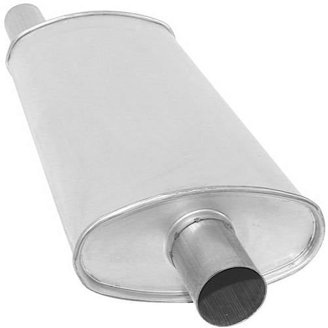 Big Max Performance Turbo Muffler – 3" Inlet/Outlet, 14" Oval Body – Deep Tone