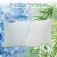 thumbnail image 3 of Bestier Cooling Standard Pillows for Bed 2 Pack, Adjustable Memory Foam Pillows with Shredded Memory Foam & Microfiber Fill, White, 3 of 14