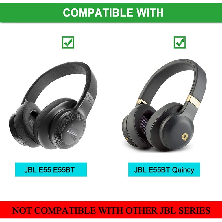 Replacement Earpads for E55 E55BT Quincy Edition Over-Ear Headphones with Protein Leather & Memory Foam Ear - Walmart.com