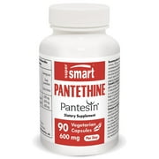 Supersmart - Pantethine 600 mg per Day (Pantesin) - Vitamin B5 Pantothenic Acid - Cholesterol Support | Non-GMO & Gluten Free - 90 Vegetarian Capsules