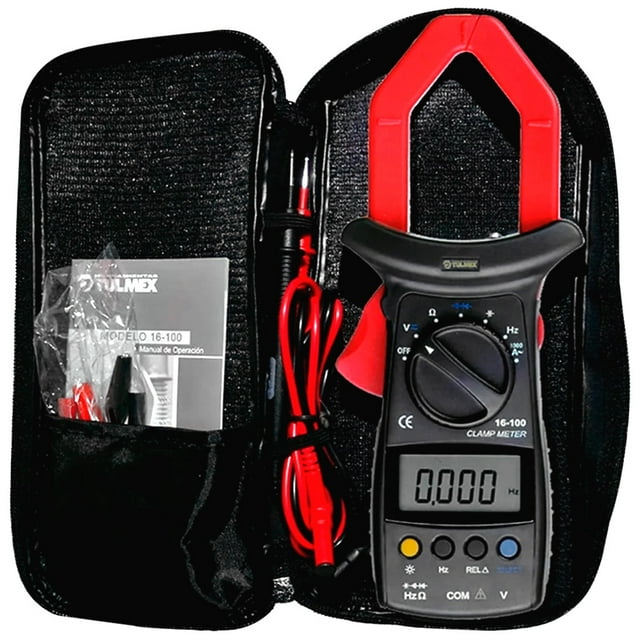 Multimetro Digital De Gancho Tulmex 16-100 Con Cables