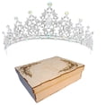thumbnail image 1 of TIARA CORONA TOCADO PEINETA NOVIA XV BODA COMUNIÓN PRINCESA NIÑA CERTAMEN METAL PLATEADA CRISTALES M0010 GENÉRICA CUSTOM BRILLA PL, 1 of 2