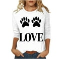 thumbnail image 2 of YTCAMLO Plus Size Valentine 3/4 Sleeve Shirt Women Love Heart Graphic Tee Shirt Funny Valentine's Day Gift Pullover Tops Crew Neck Regular Fit Tunic Tops, 2 of 5