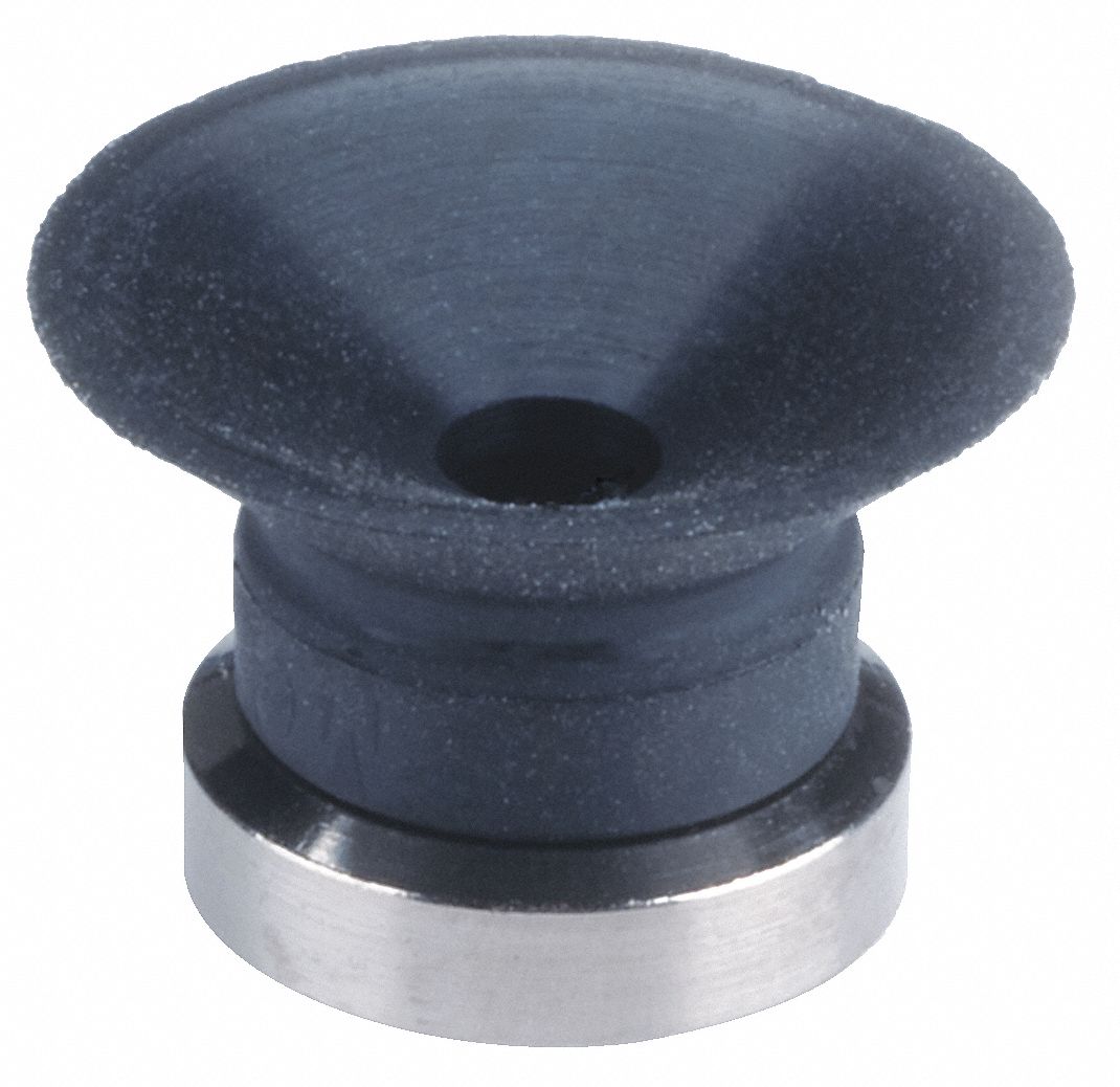 16mm Silicon Rubber Flat Vacuum Pad, White