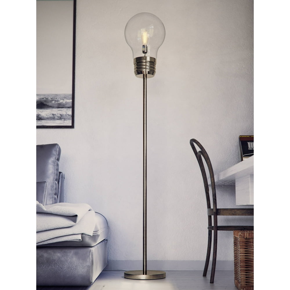 Kenroy Home Edison Floor Lamp, Antique Brass