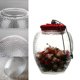 thumbnail image 5 of EeaseMX Recipiente hermético para almacenar granos, tapa de tela, para cocina, para té suelto, café, granos, frutos secos (tapa roja), 5 of 7