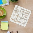 thumbnail image 3 of Blessing Stencils 11.8x11.8 inch Plastic Choose Joy Stencils with Hand Flowers Cross Olive Branch Pattern Square Reusable Stencils for Painting on Wood Floor Wall and Fabric, 3 of 9
