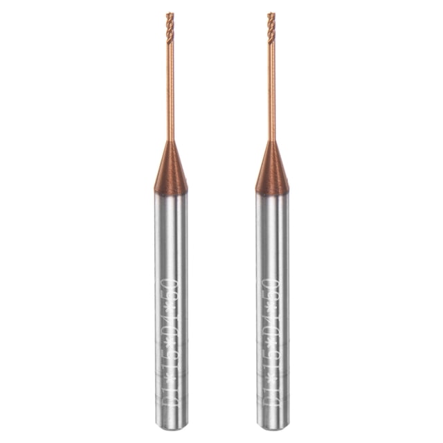2uds Cuadrado Nariz Extremo Molino 4mm Vástago 1mm x 15mm Unique Bargains AlTiSin Recubierto Sólido Carburo 4 Flautas Extra Largo