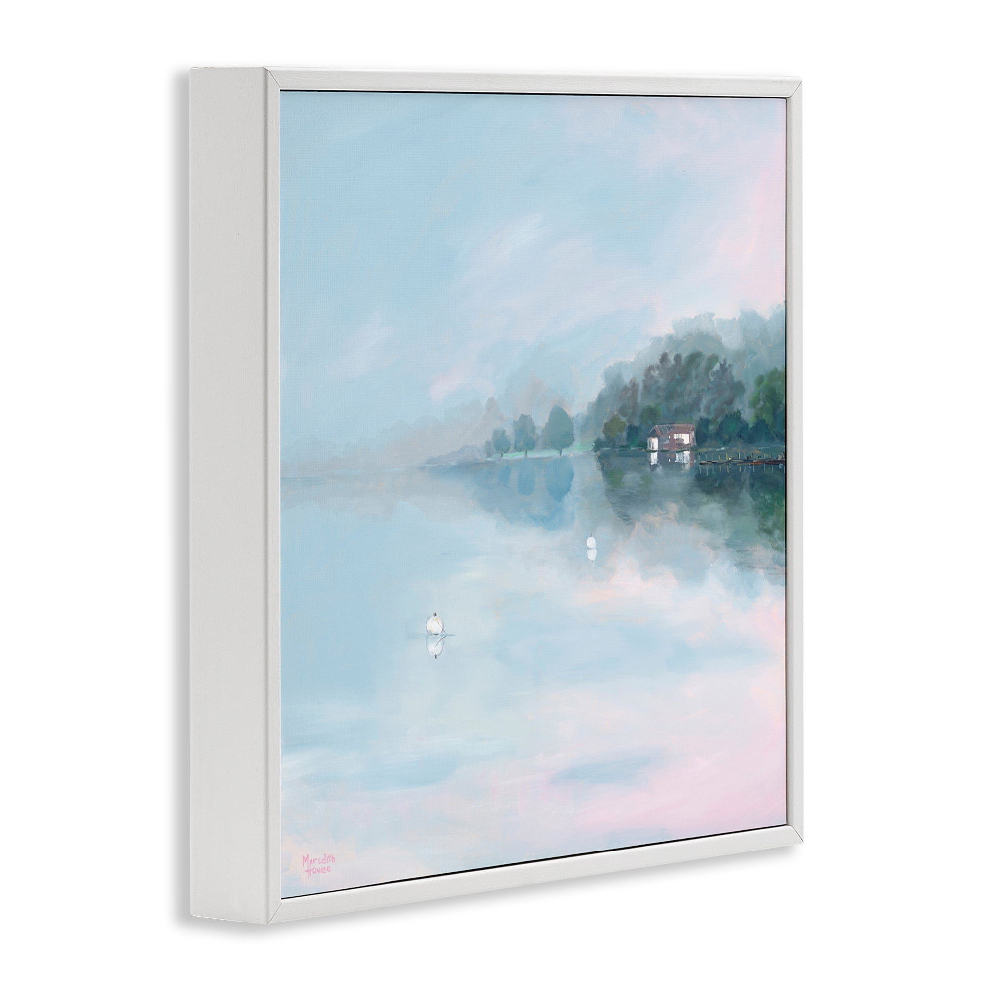 Stupell Industries Morning at Lake Windermere White Framed Giclee Art, design by Meredith Howse