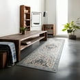 thumbnail image 7 of Boho Area Rugs, Ultra-Thin Vintage Rugs, Large Area Rug, Rugs for Living Room, Room Decor, Home Decor, Kitchen, Non-Slip Rugs, Moroccan Carpet Decoration, 2 x 6 ft, Blue, 1 Pack, 7 of 7