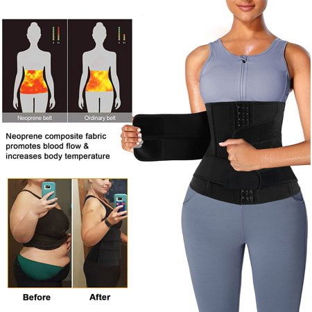 APPIE Women Waist Trainer Belt Tummy Control Workout Waist Cincher Sauna  Sweat Girdle Sport Waist Trimmer Slim Belly Band(Black X-Large)