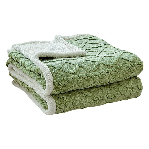 Herrnalise 2.3×3.3 Ft Green Fleece Blanket Throw Blanket - Soft Lightweight Plush Cozy Blankets for Bed,Sofa,Couch,Travel,Camping