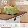 thumbnail image 2 of Homfa 47.2'' Kitchen Island with Drop Leaf and Charging Station, Portable Kitchen Island with Storage and 2 Seating, White Rolling Cart with Wheels for Kitchen, Dining Table for 2, 2 of 8