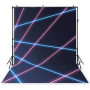 MUZI 150x220cm Washable Polyester Photography Backdrop Laser Party Photo booth Background Retro 80s 90s Backdrop